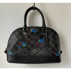 Coach Mini Sierra Satchel with Peacocks